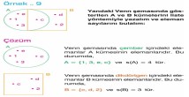 Kümelerin Gösterilişi 9. Sınıf
