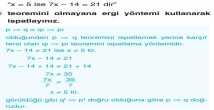 Tanım, Aksiyom, Teorem ve İspat Kavramları 9. Sınıf